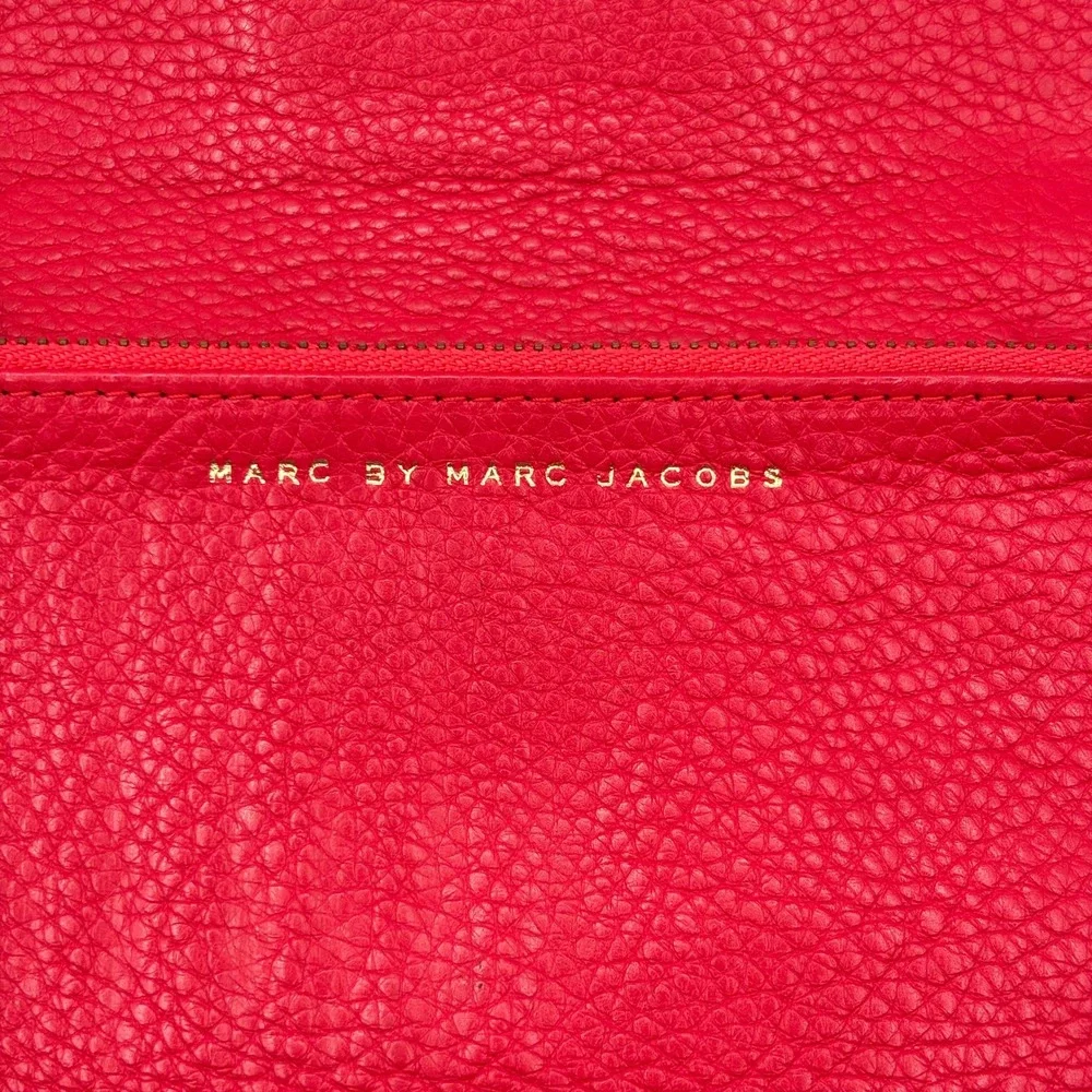 Marc by Marc Jacobs Standard Supply Workwear Flap Wallet Pink  Leather Gold